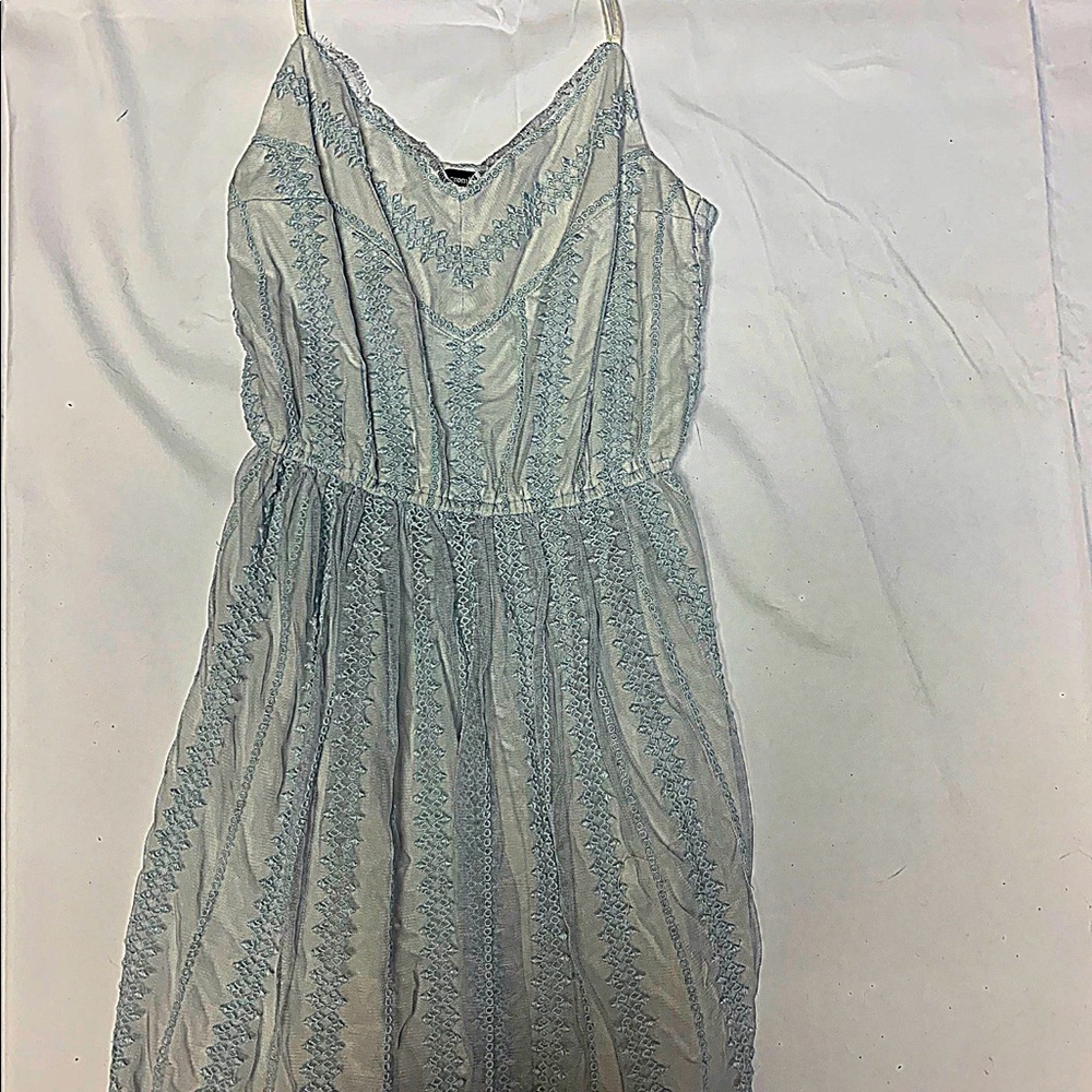 Blue and white summer dress